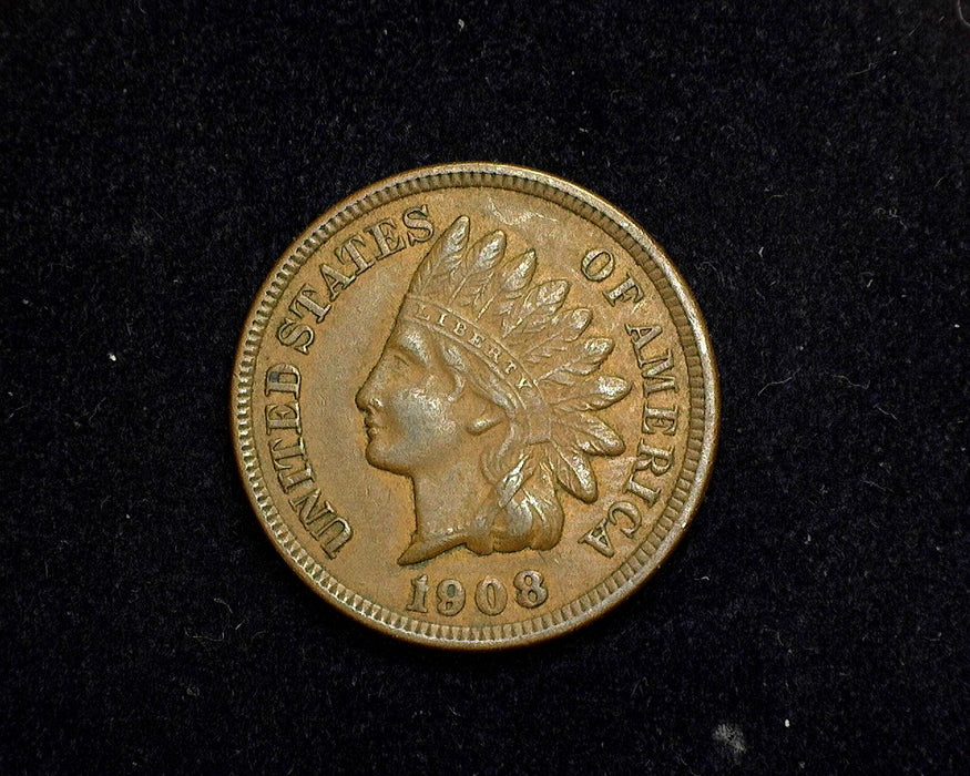 1908 Indian Head Penny/Cent XF - US Coin