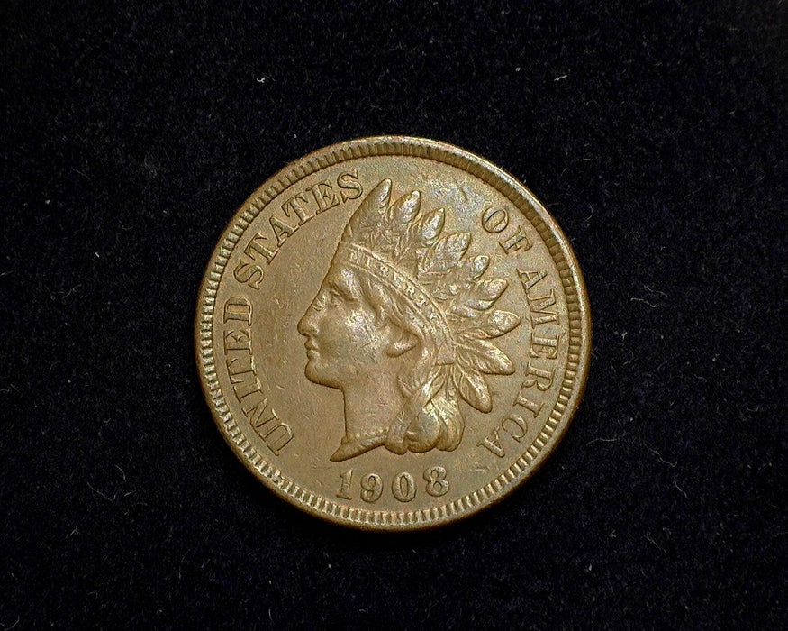 1908 Indian Head Penny/Cent XF - US Coin