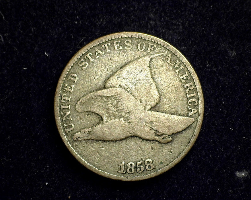 1858 Flying Eagle Penny/Cent VG Large letters - US Coin