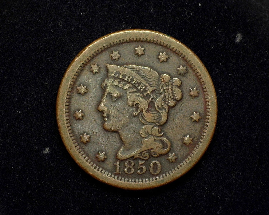 1850 Large Cent Coronet F/VF - US Coin