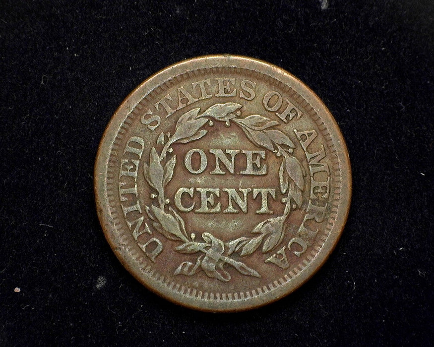 1853 Large Cent Coronet VF - US Coin