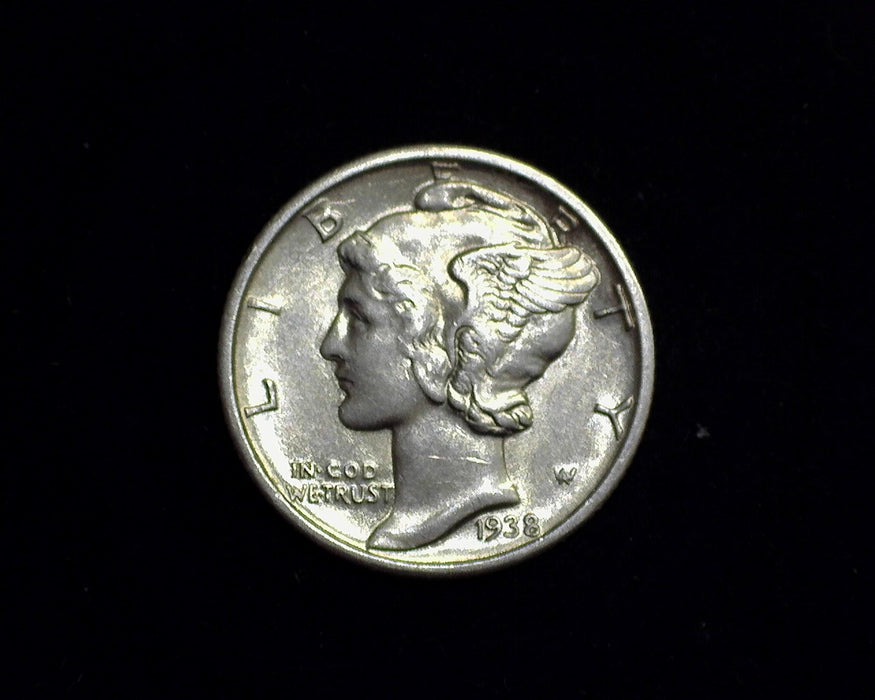 1938 D Mercury Dime AU - US Coin