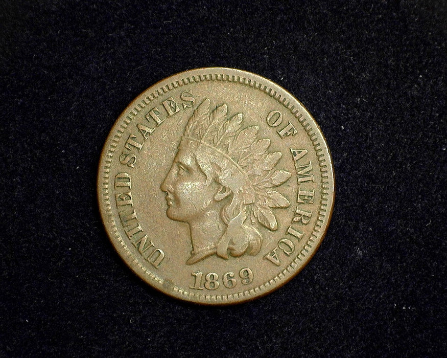 1869 Indian Head Penny/Cent F - US Coin