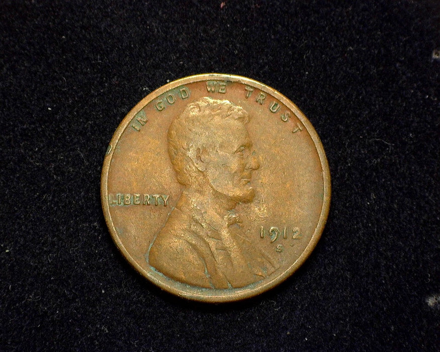 1912 S Lincoln Wheat Penny/Cent VG - US Coin