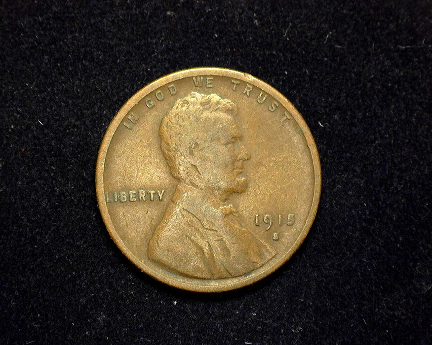 1915 S Lincoln Wheat Penny/Cent VG - US Coin