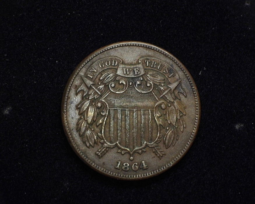 1864 Two Cent Piece XF - US Coin