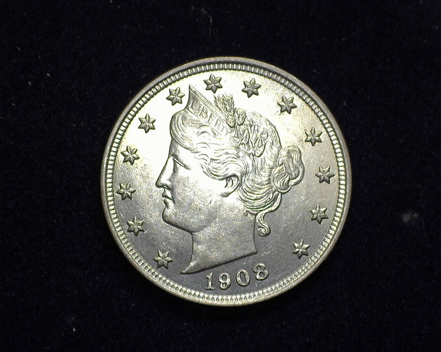 1908 Liberty Head Nickel BU Choice - US Coin