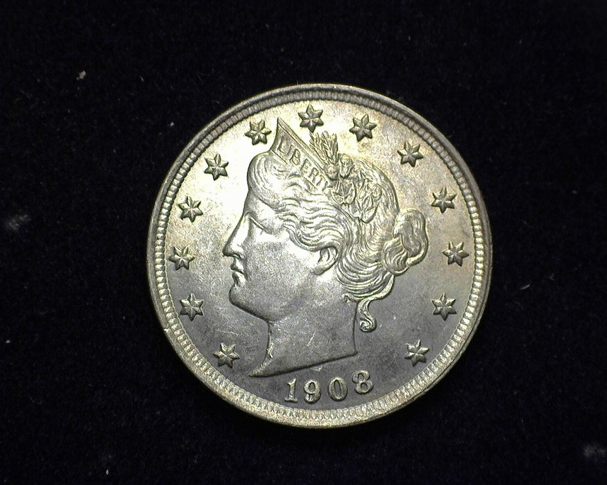 1908 Liberty Head Nickel BU Choice - US Coin