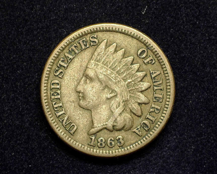 1863 Indian Head Penny/Cent F - US Coin