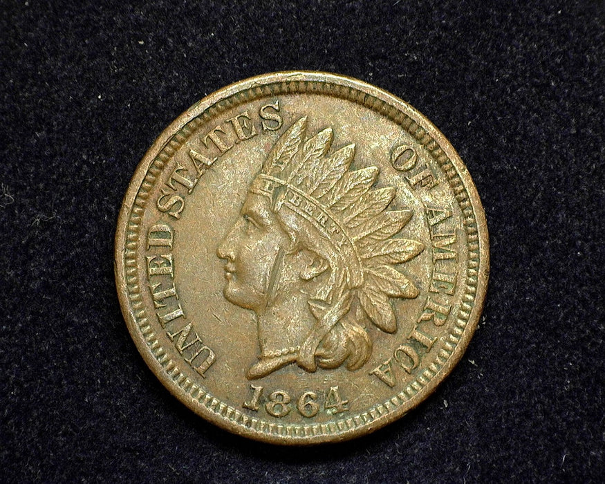 1864 Bronze Indian Head Penny/Cent XF Dig on face - US Coin