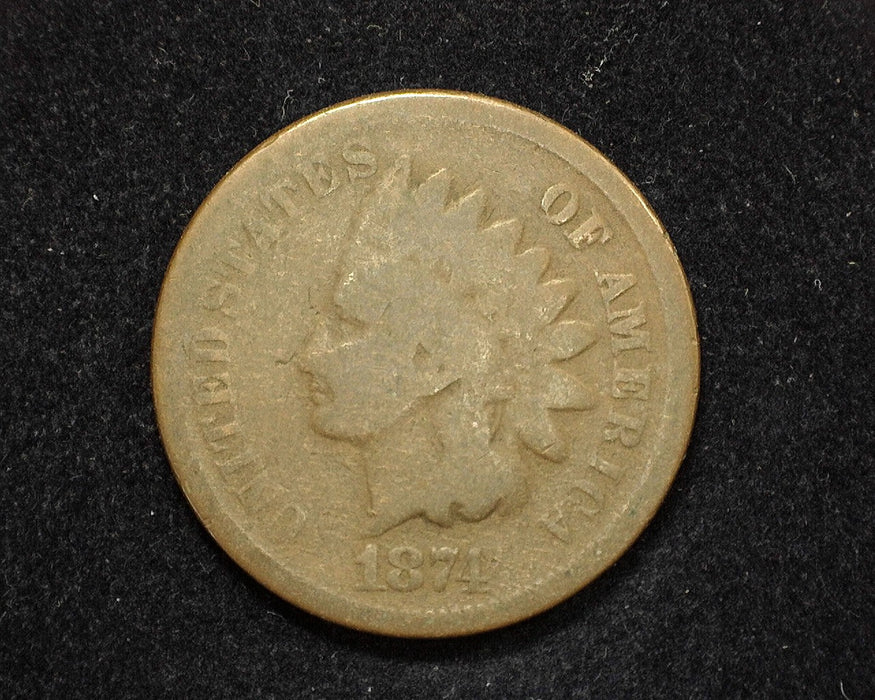 1874 Indian Head Penny/Cent G - US Coin