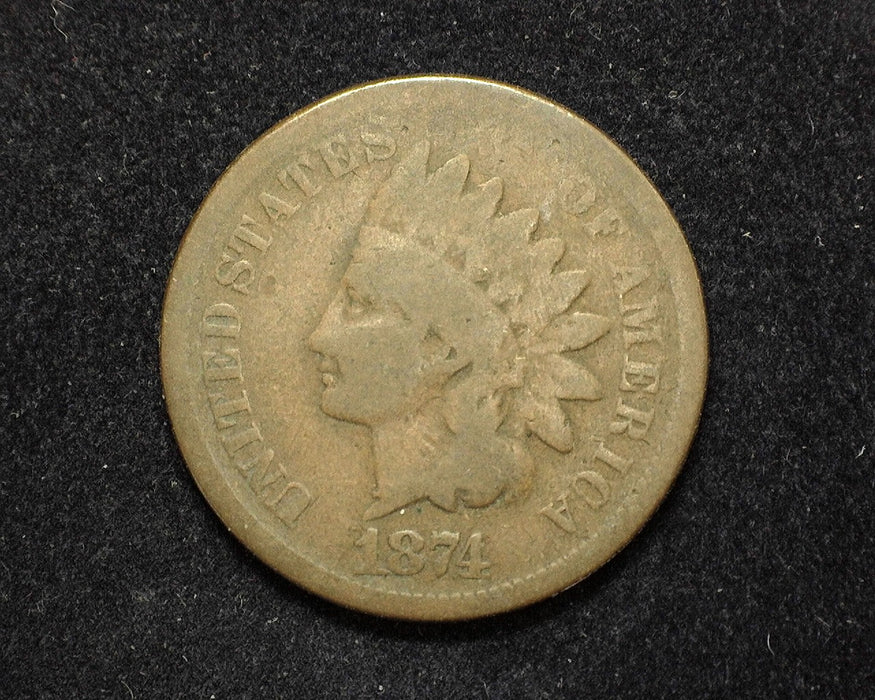 1874 Indian Head Penny/Cent G - US Coin