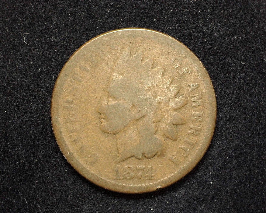 1874 Indian Head Penny/Cent G - US Coin