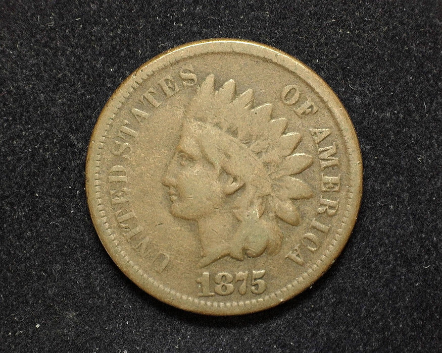 1875 Indian Head Penny/Cent VG - US Coin