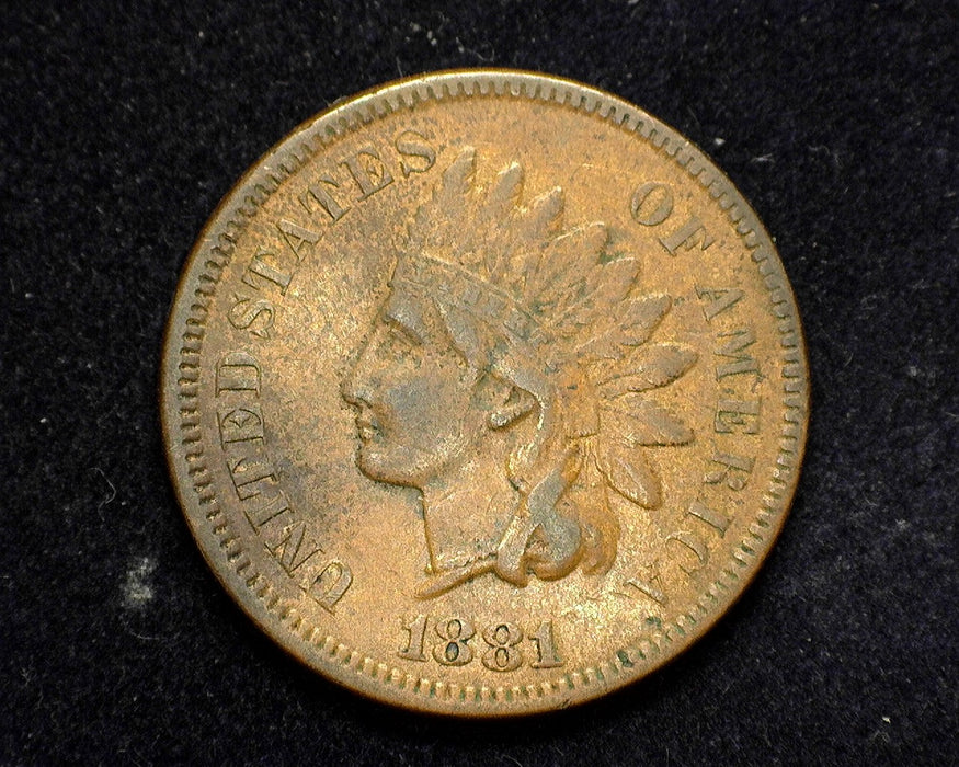 1881 Indian Head Penny/Cent F - US Coin