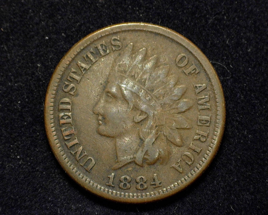 1884 Indian Head Penny/Cent F - US Coin