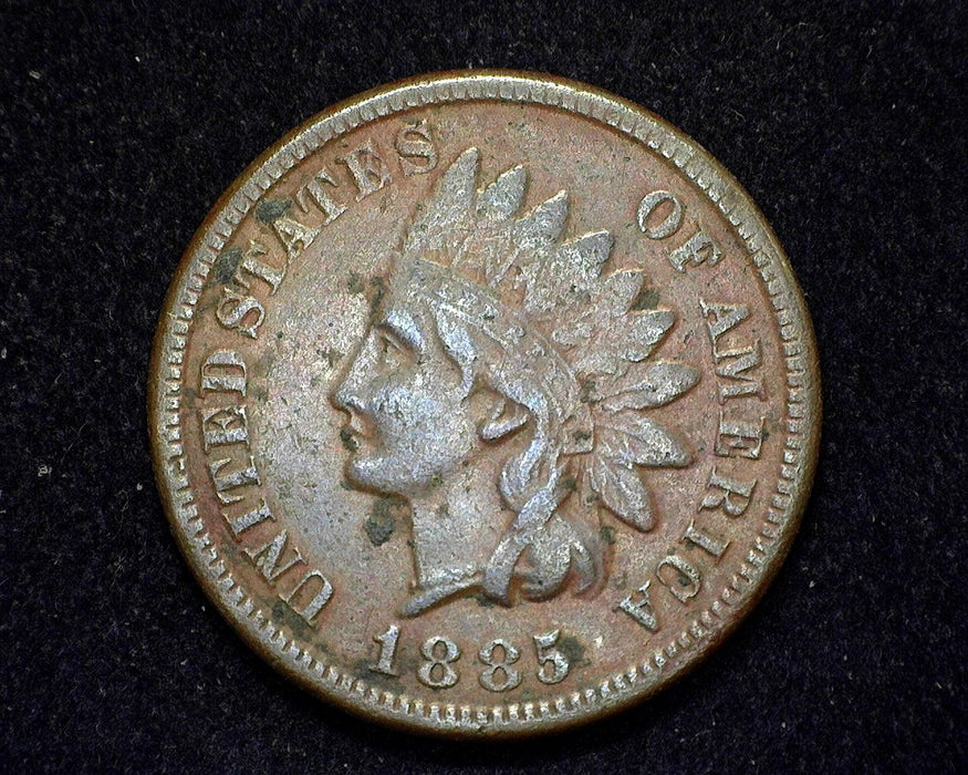 1885 Indian Head Penny/Cent F/VF Corrosion - US Coin