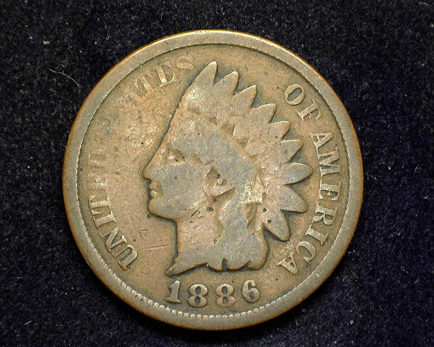 1886 Type 2 Indian Head Penny/Cent G - US Coin