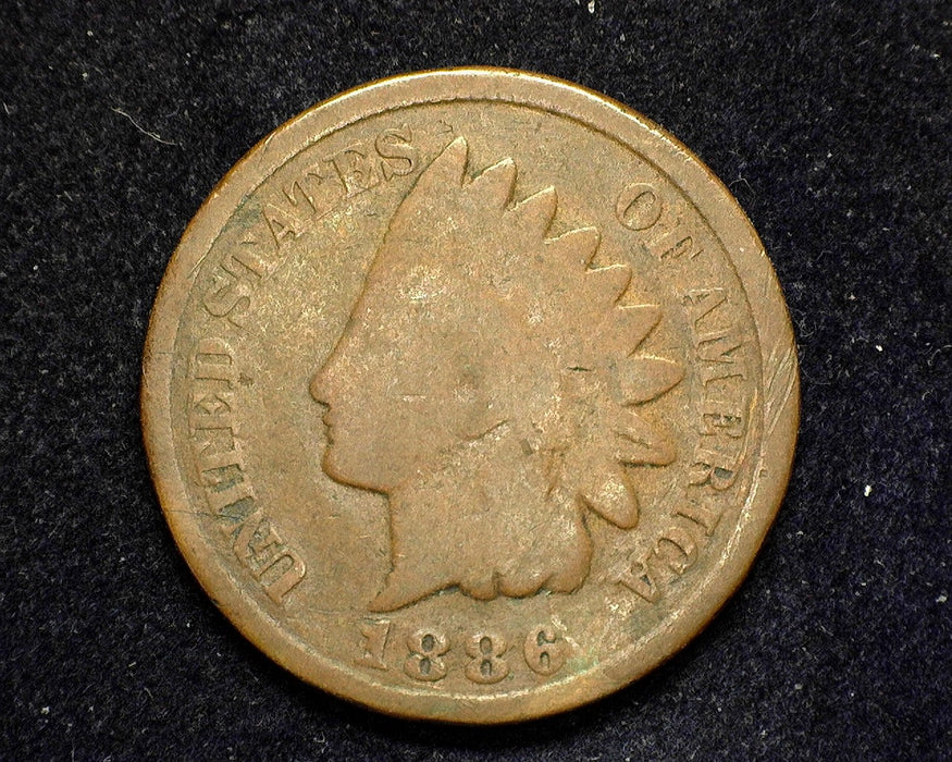 1886 Type 2 Indian Head Penny/Cent G - US Coin