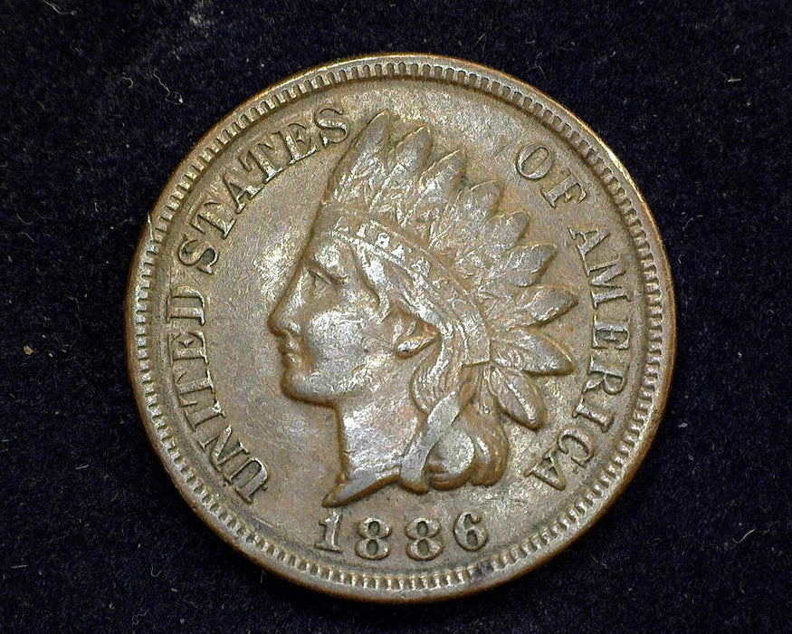 1886 Type 2 Indian Head Penny/Cent VF/XF - US Coin