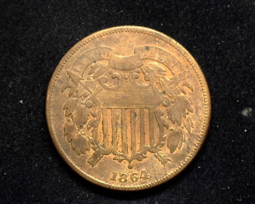 1864 Two Cent Piece VG - US Coin