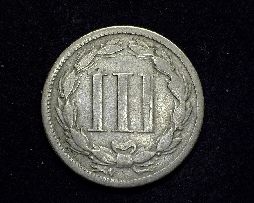 1865 Three Cent Nickel G - US Coin