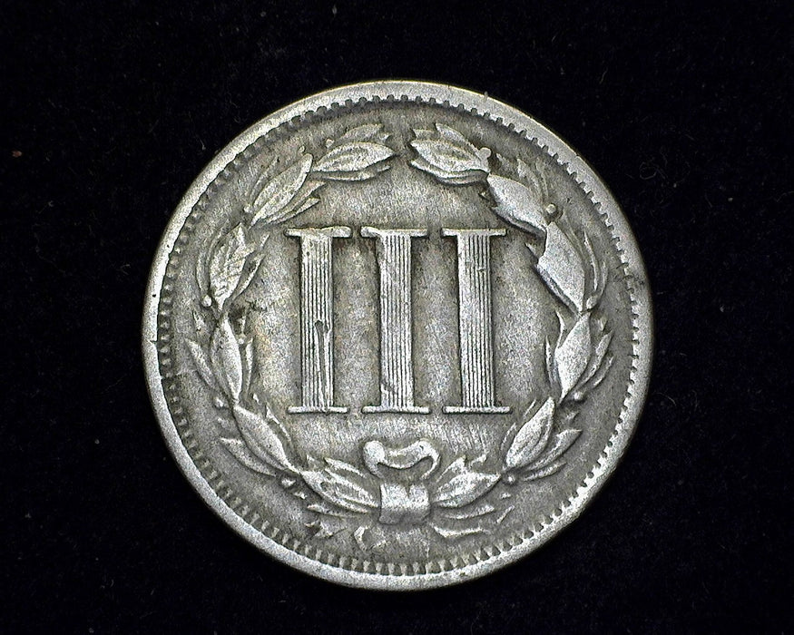 1865 Three Cent Nickel F - US Coin