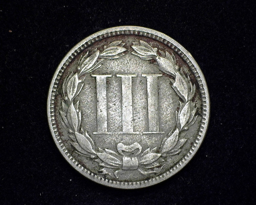 1865 Three Cent Nickel VG - US Coin