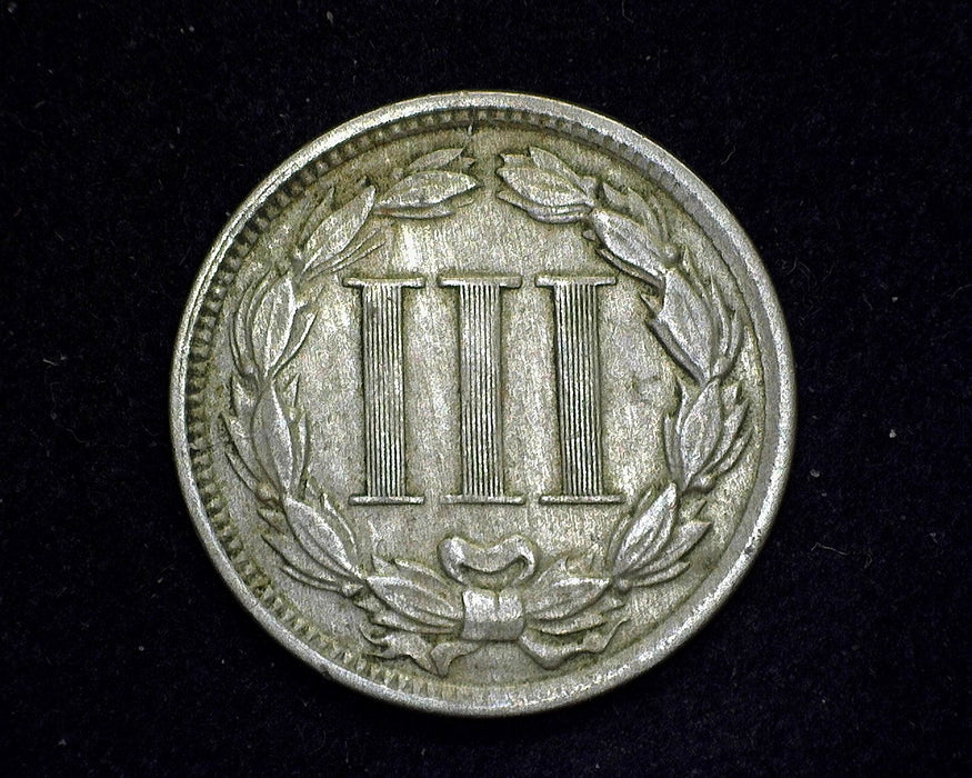 1865 Three Cent Nickel F - US Coin