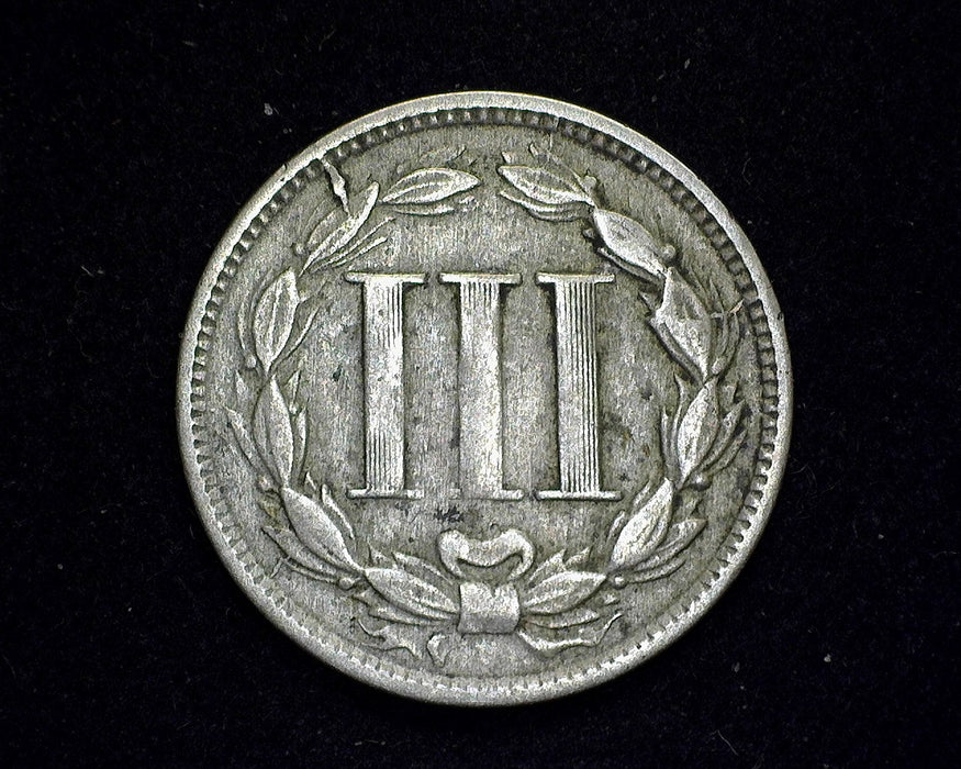 1866 Three Cent Nickel VG - US Coin