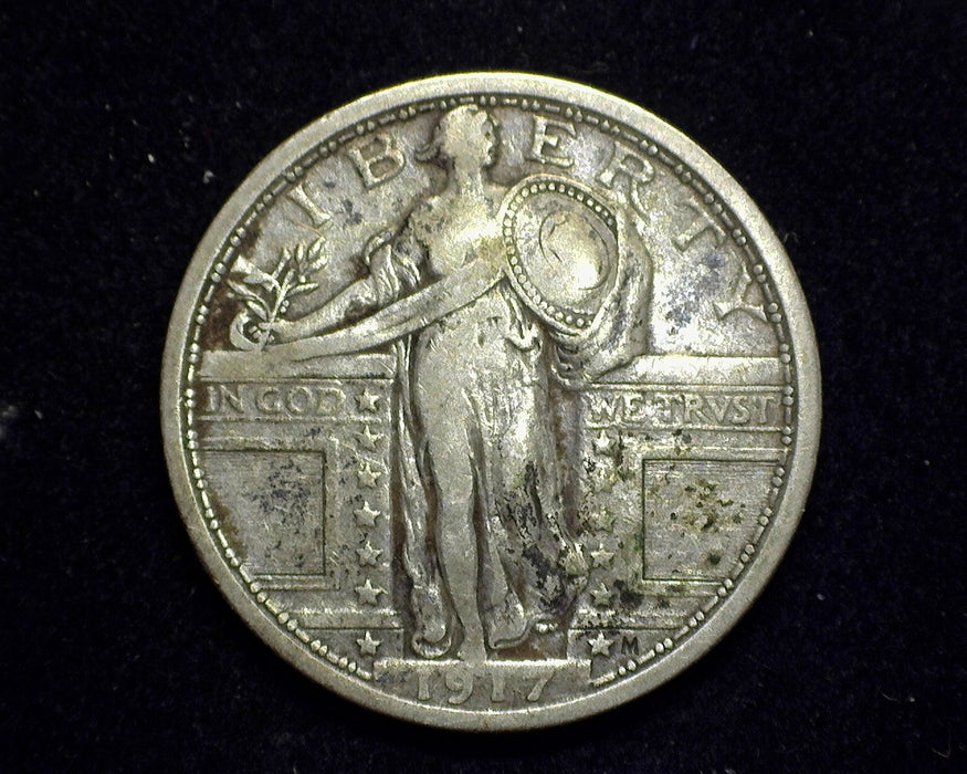 1917 Type 1 Standing Liberty Quarter F - US Coin