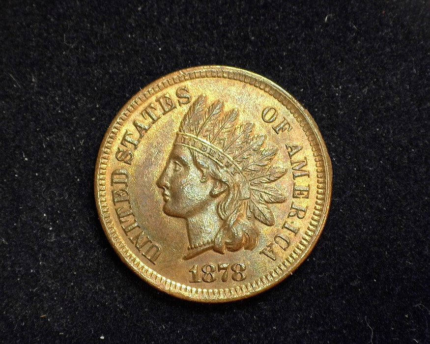 1878 Indian Head Penny/Cent Full mint lustre outstanding strike MS-63 RB - US Coin