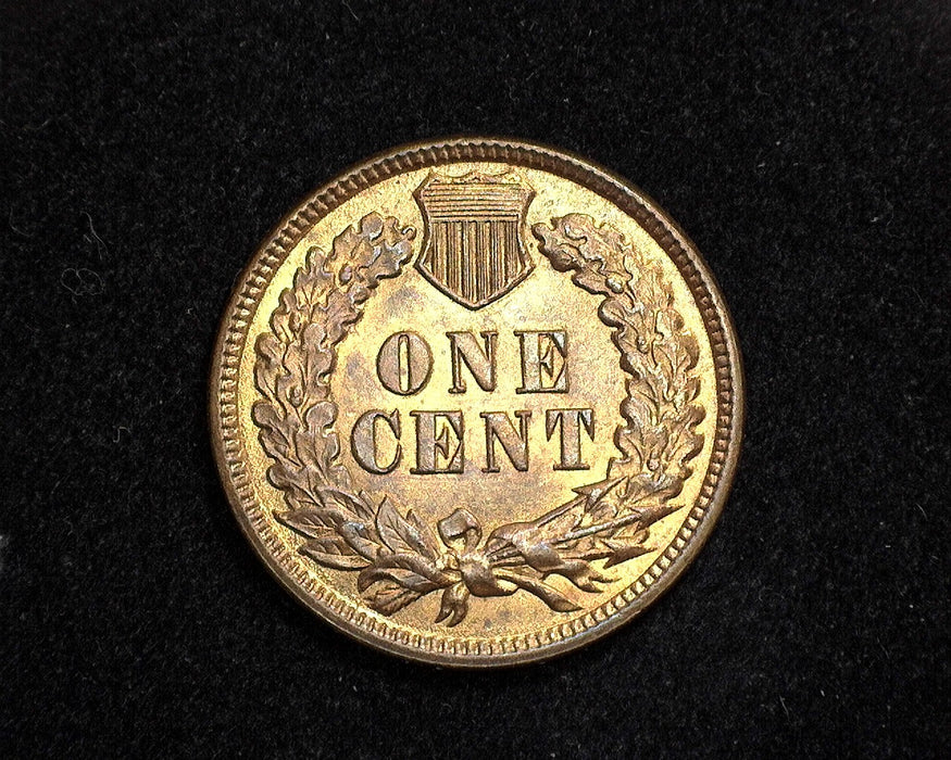 1897 Indian Head Penny/Cent Red full lustre coin. Very choice MS-65 RD - US Coin