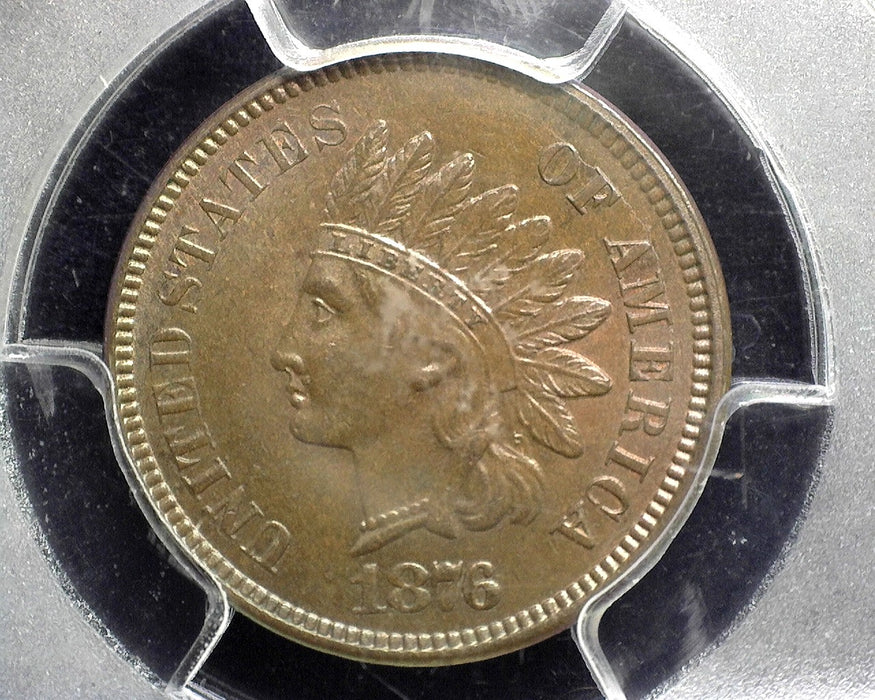 1876 Indian Head Penny/Cent PCGS MS64 BN - US Coin