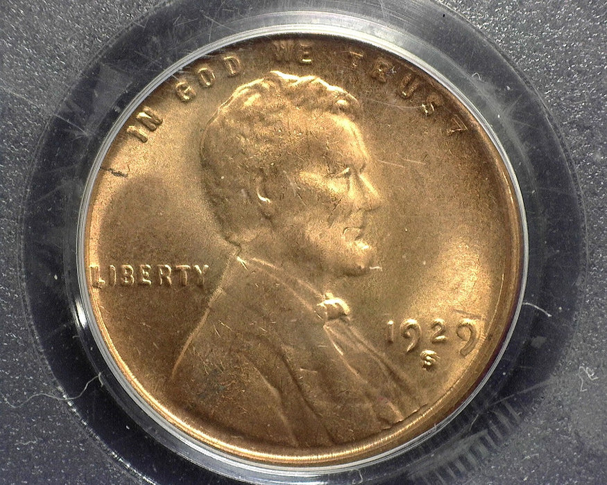 1929 S Lincoln Wheat Penny/Cent PCGS MS-64 RD - US Coin