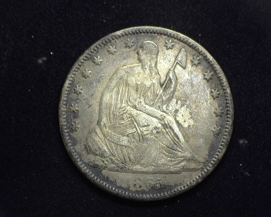 1865 S Liberty Seated Half Dollar VF/XF - US Coin