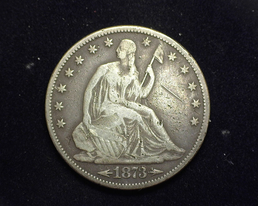 1873 Arrows Liberty Seated Half Dollar VG - US Coin