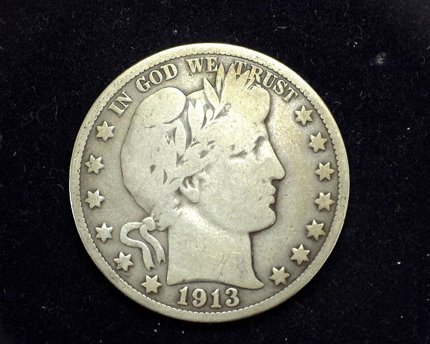 1913 D Barber Half Dollar VG - US Coin