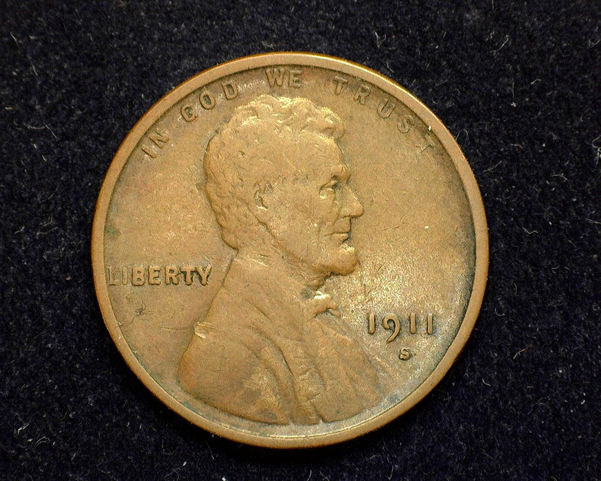 1911 S Lincoln Wheat Penny/Cent VF - US Coin