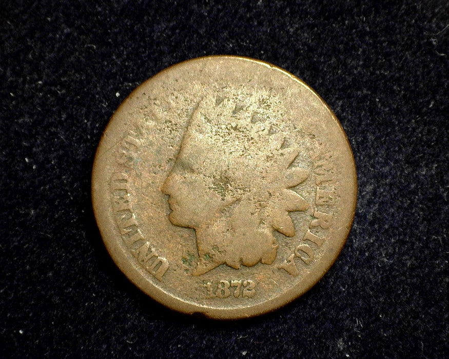 1872 Indian Head Penny/Cent G Corrosion - US Coin