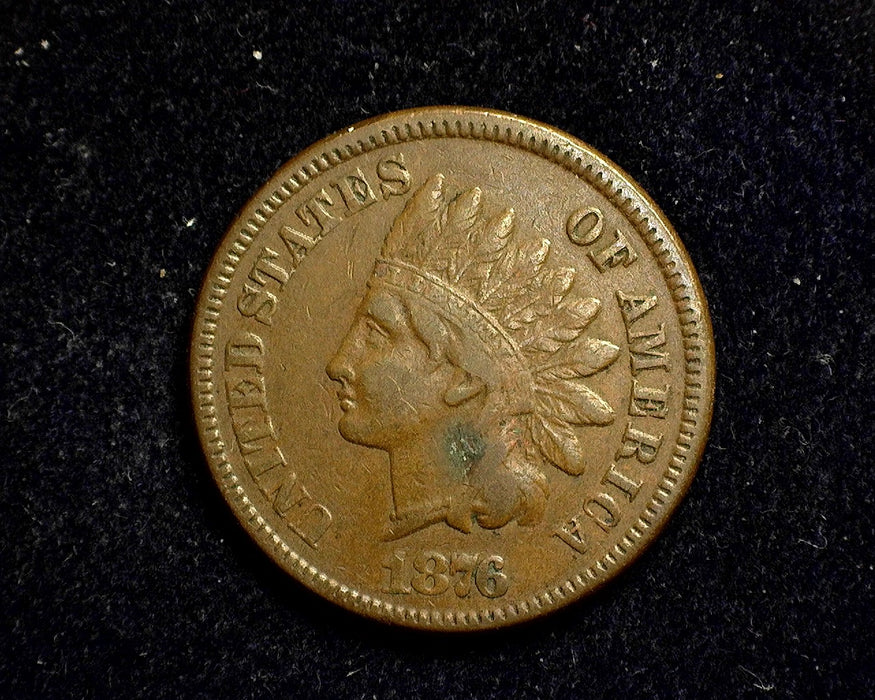 1876 Indian Head Penny/Cent F/VF - US Coin