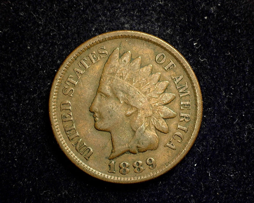 1889 Indian Head Penny/Cent F - US Coin