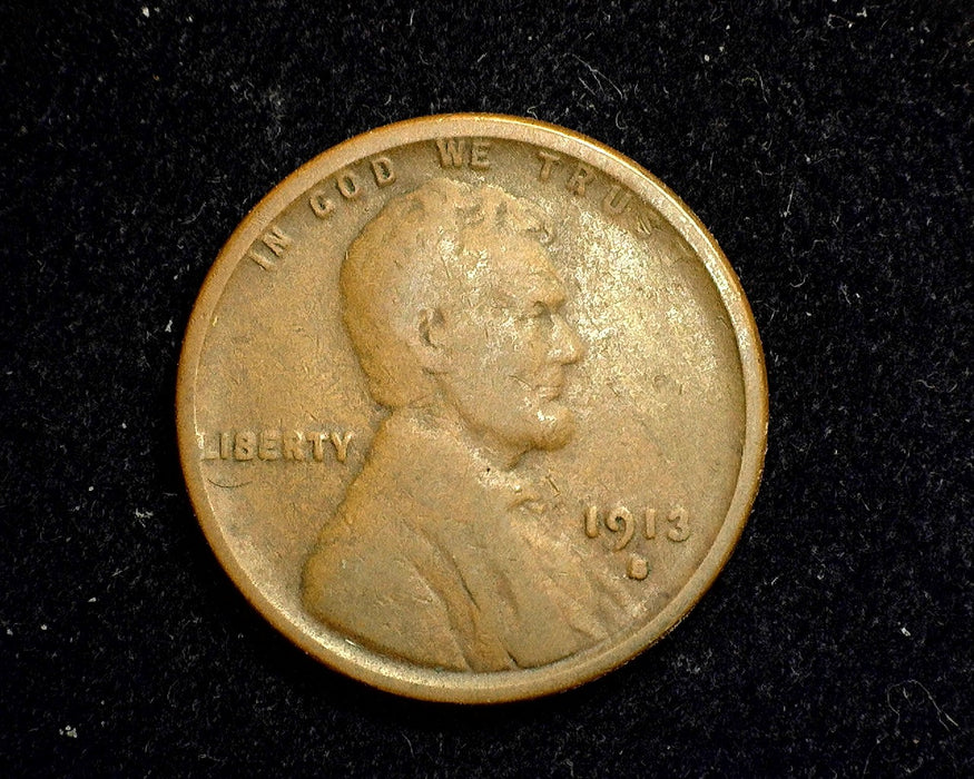 1913 S Lincoln Wheat Penny/Cent VG - US Coin