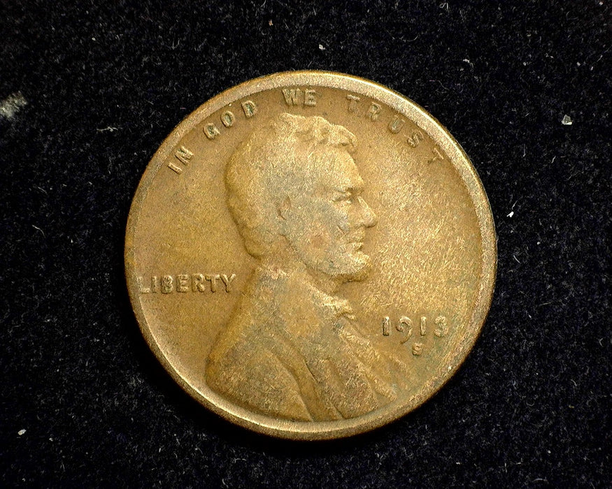 1913 S Lincoln Wheat Penny/Cent VG - US Coin