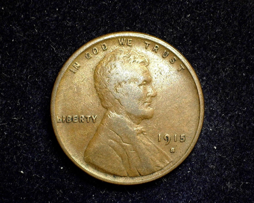 1915 S Lincoln Wheat Penny/Cent F - US Coin