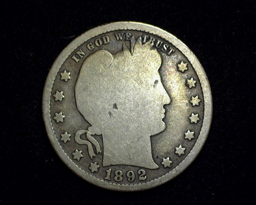 1892 S Barber Quarter G - US Coin