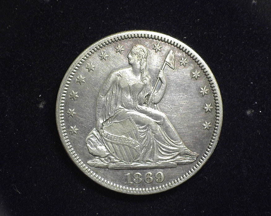 1869 Liberty Seated Half Dollar XF Slight dig - US Coin