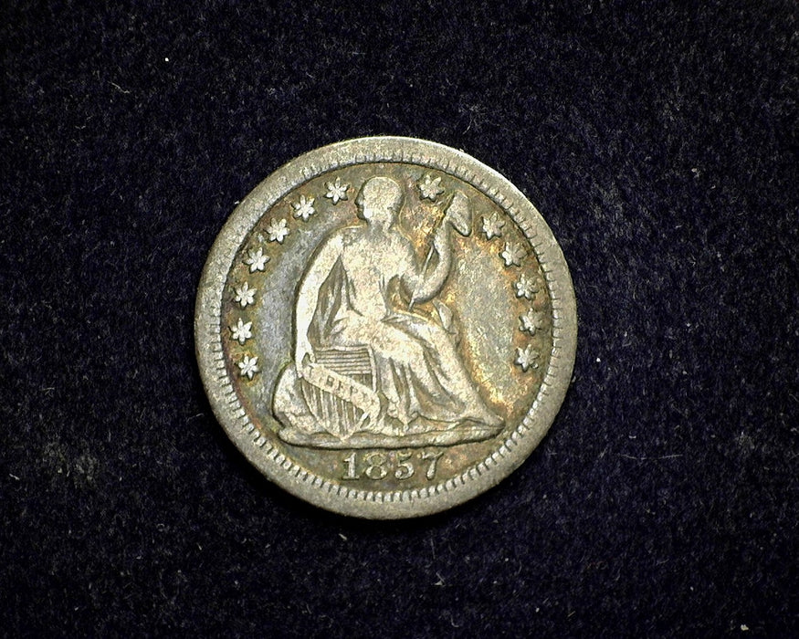 1857 O Liberty Seated Half Dime VG - US Coin