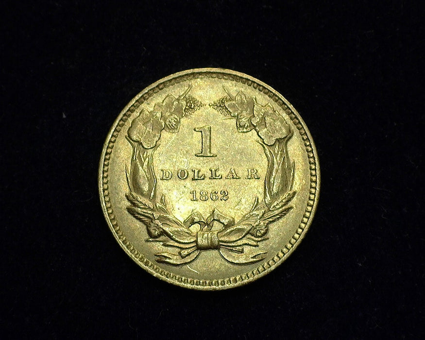 1862 Type III Dollar Gold Piece XF - US Coin