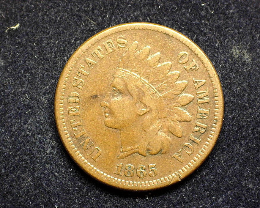 1865 Indian Head Penny/Cent F - US Coin